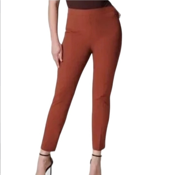 NWT SPANX On-the-Go Ankle Slim Straight Pant Bronze Glow, Size M - Picture 1 of 10